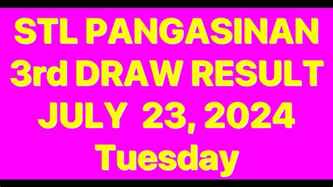 stl pangasinan result today 3rd draw time|STL RESULT TODAY .